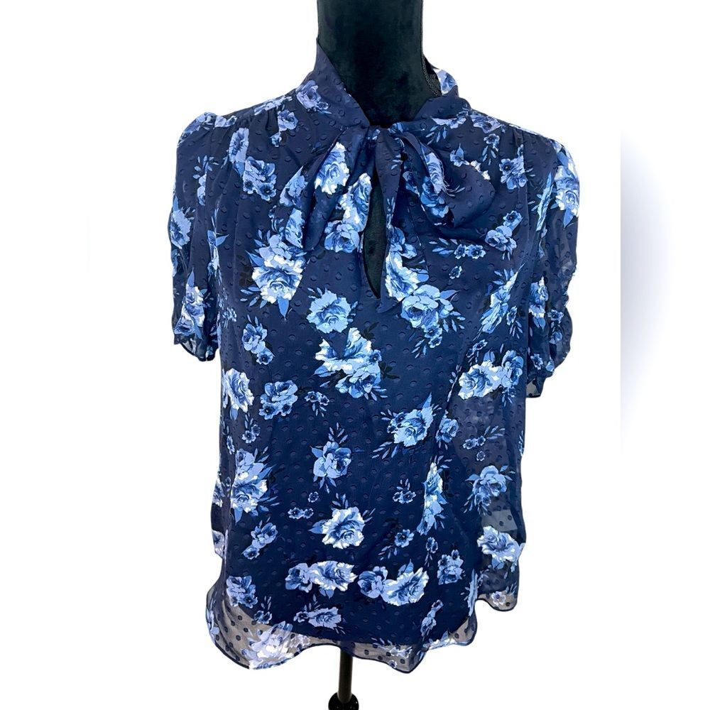 Kate Spade Blue Floral Blouse